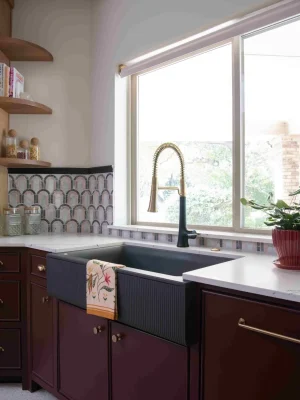Charming And Curated | Twilly &Amp; Fig Dark Blue Farm Sink, Kitchen Design Ideas, Dallas Designers Interior Design Gallery, Kitchen Designers Dallas Tx, Kitchen Designs, Dallas Kitchen Designers,