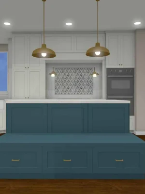 Sage Brush Family Home | Twilly & Fig sland Family Rm Side - Rendering