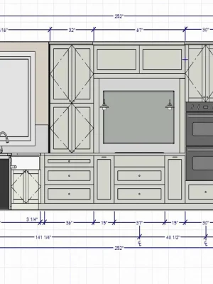 Sage Brush Family Home | Twilly & Fig Kitchen Range Wall Elevation